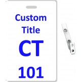 Custom Printed Numbered PVC Badges + Strap Clips - 10 pack